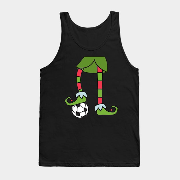 Soccer Christmas Elf Xmas Gift Tank Top by RJCatch